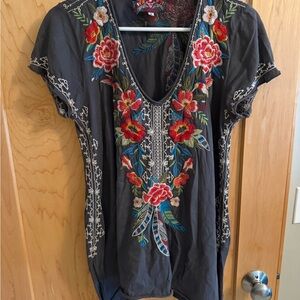 Embroidered Floral Women's Top